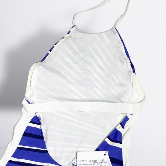 NWT La Perla Striped High Neck One Piece Swimsuit Size 6 (B cup) - Picture 7 of 14